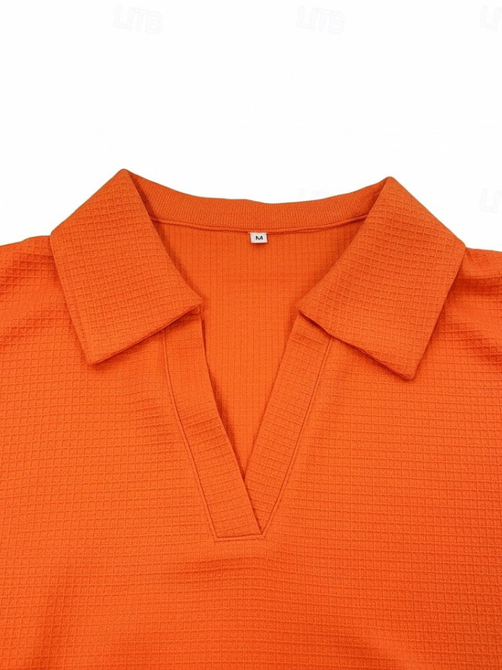 Eloria™ | Waffle Knit Short Sleeves Shirt