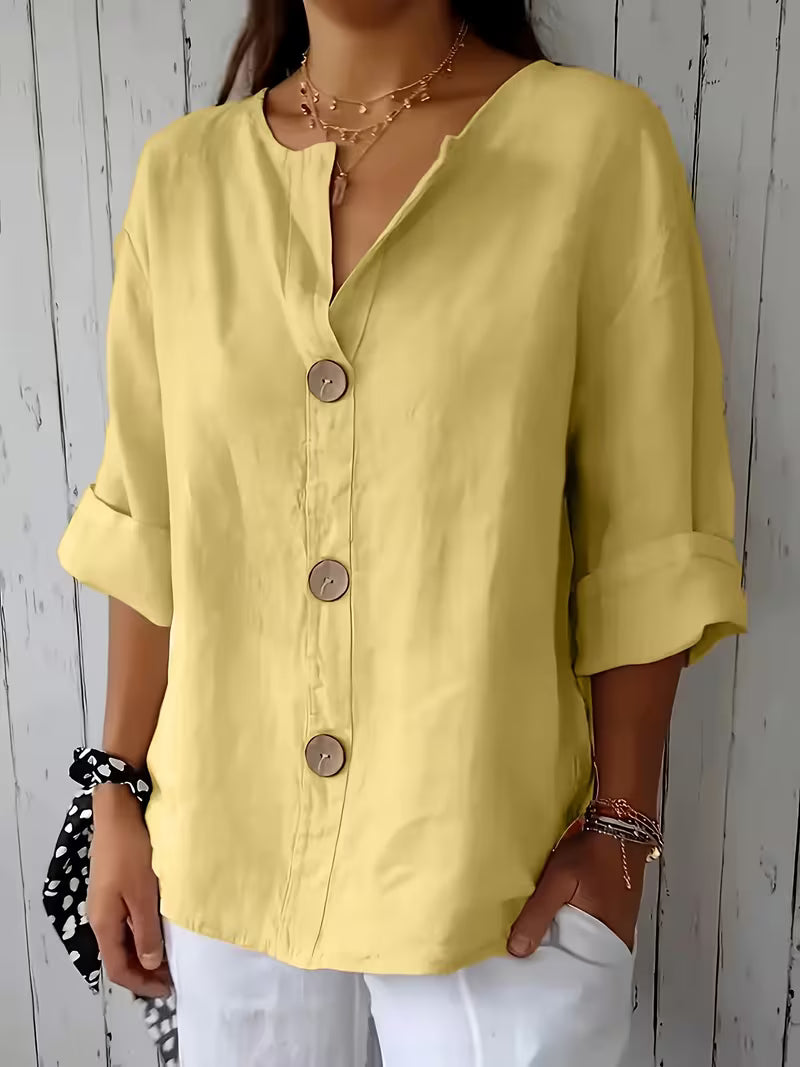 Sandra™ | Comfortable Loose Fit Button Top