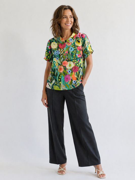 Daisy | Watercolor Floral Shirt