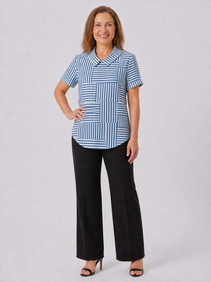 Amelia | Striped Patchwork Shirt