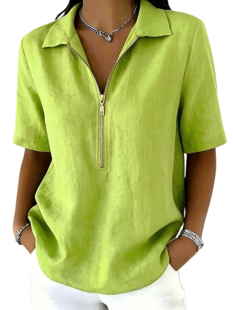 Glenie™ | Relaxed Zip Front Women’s Shirt