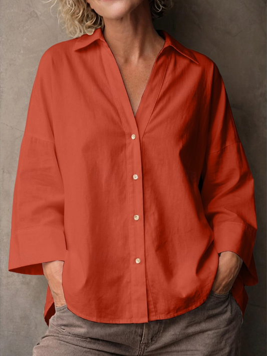 Rosie™ | Relaxed Cotton Linen Shirt