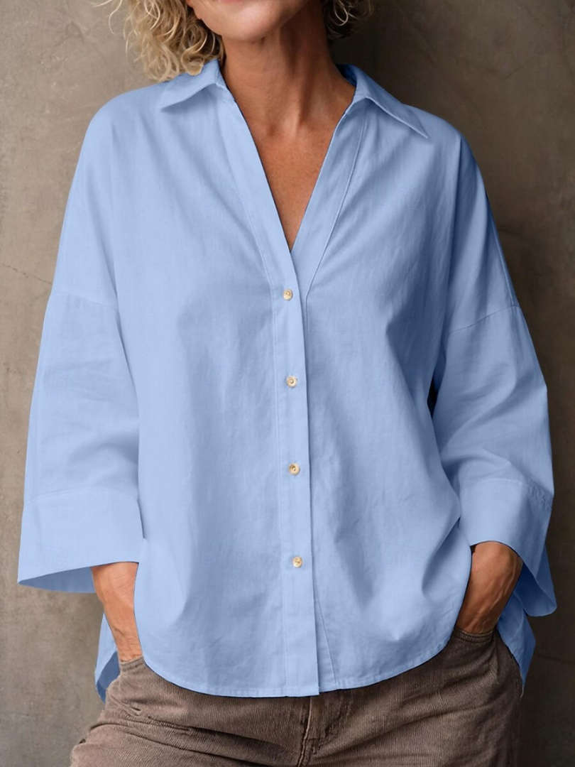 Rosie™ | Relaxed Cotton Linen Shirt