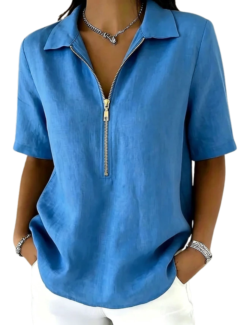 Glenie™ | Relaxed Zip Front Women’s Shirt