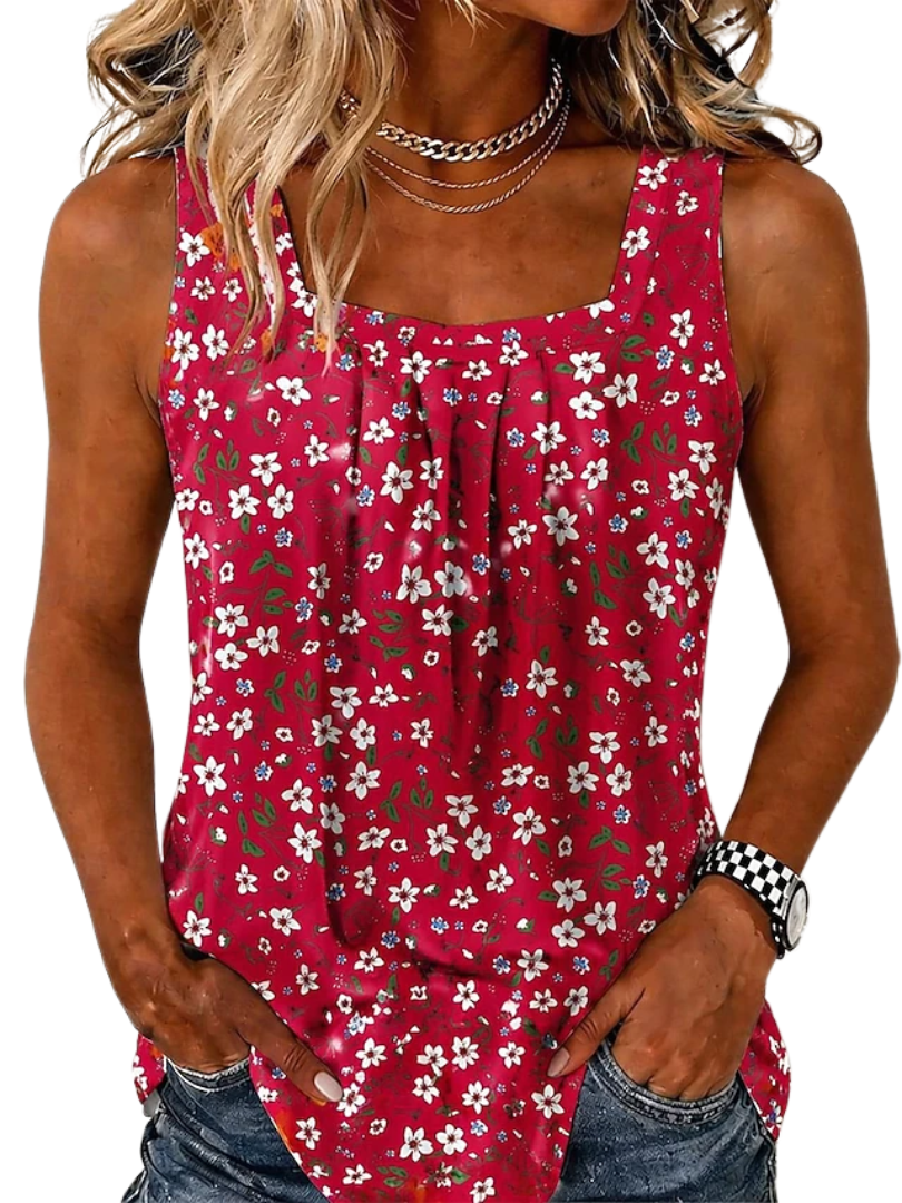 Genny™ | Relaxed Sleveless U-Neck Women’s Tank Top
