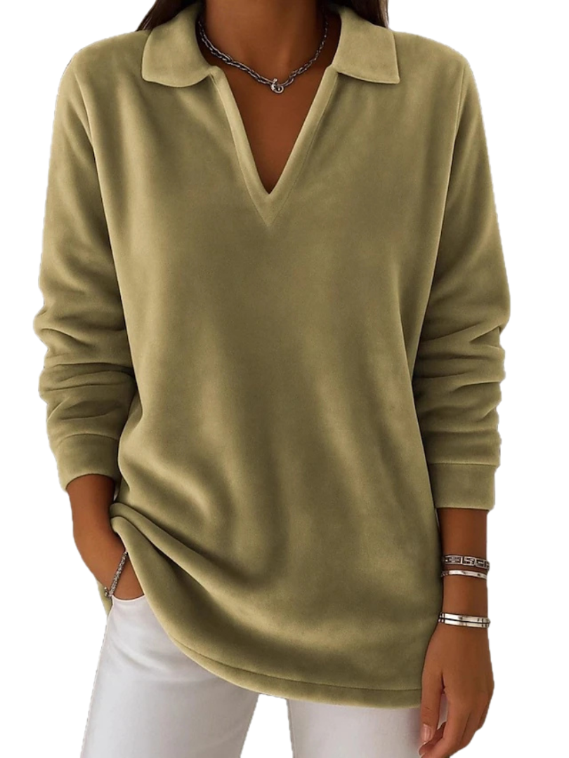 Gertie™ | Casual Long Sleeve V-neck  Women's Blouse