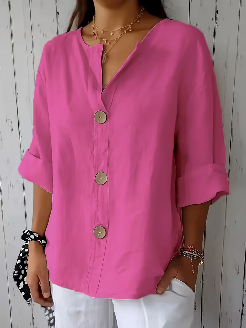 Sandra™ | Comfortable Loose Fit Button Top