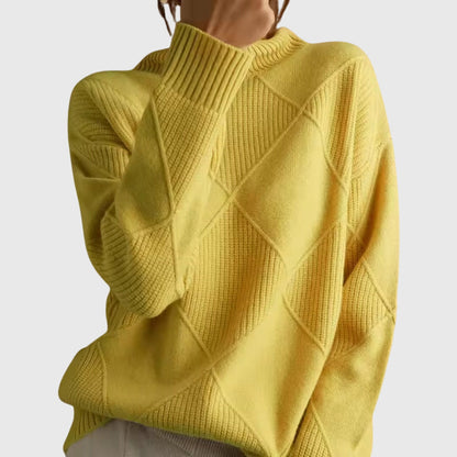 Annelise | Diamond-Knit Turtleneck