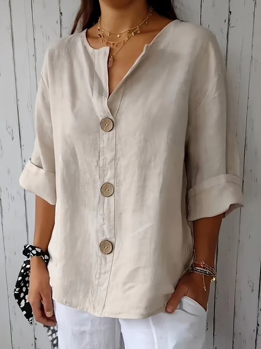Sandra™ | Comfortable Loose Fit Button Top