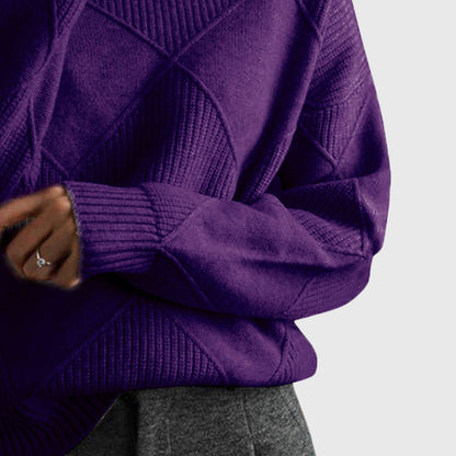 Annelise | Diamond-Knit Turtleneck