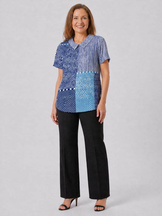 Ella | Patchwork Print Shirt