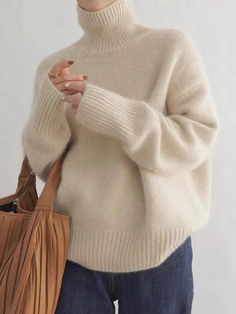 Cassidy™ | Cozy Oversized Turtleneck Knit Sweater