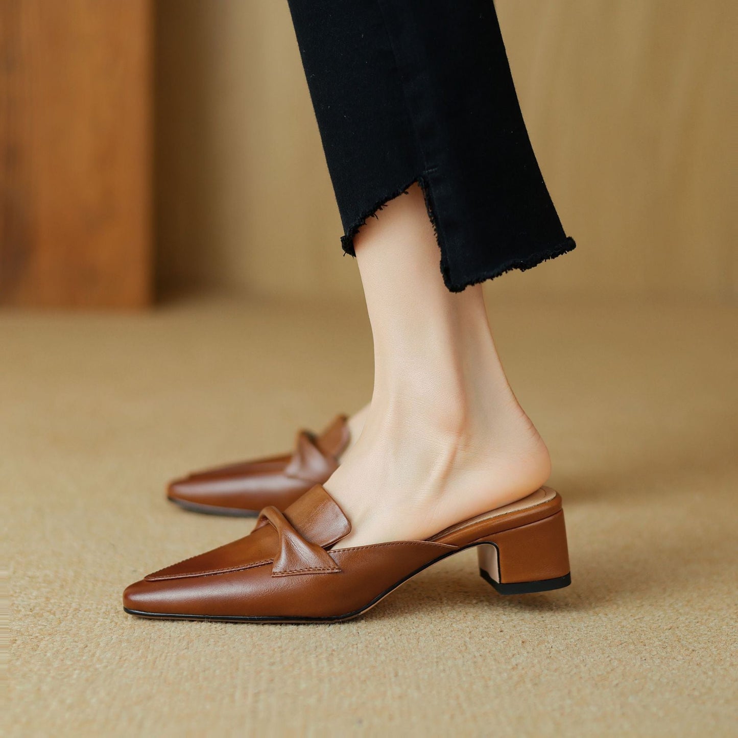 Erlen Genuine Leather Mules
