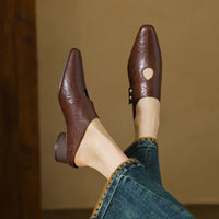 Agnit Genuine Leather Mules