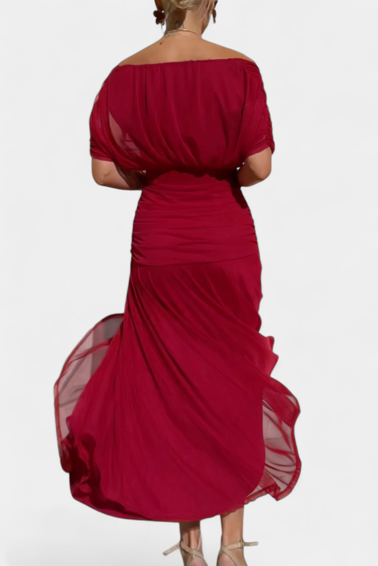 Alorina™ | Long Floral Dress with V-Neck