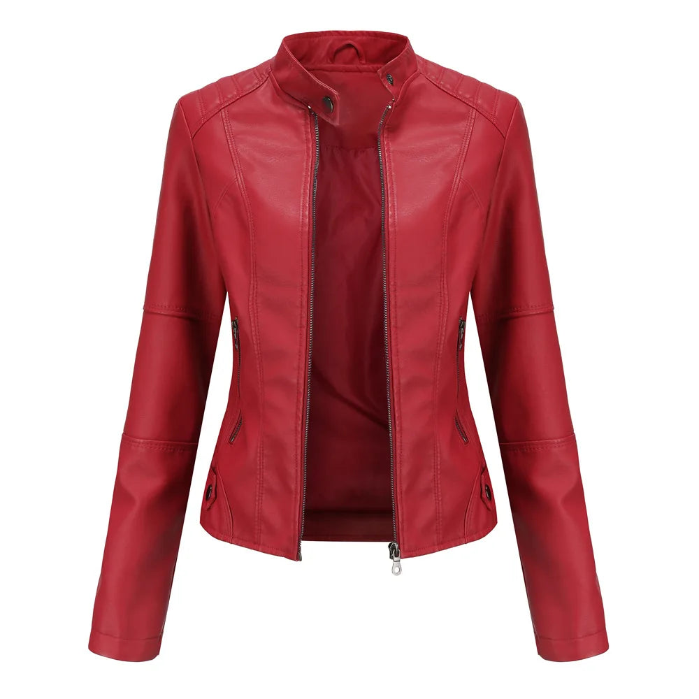 Denae™ | Elegant Slim Fit Leather Jacket