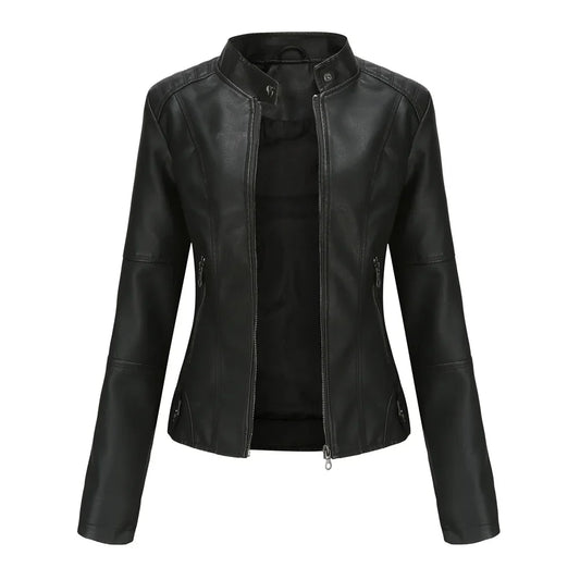 Denae™ | Elegant Slim Fit Leather Jacket
