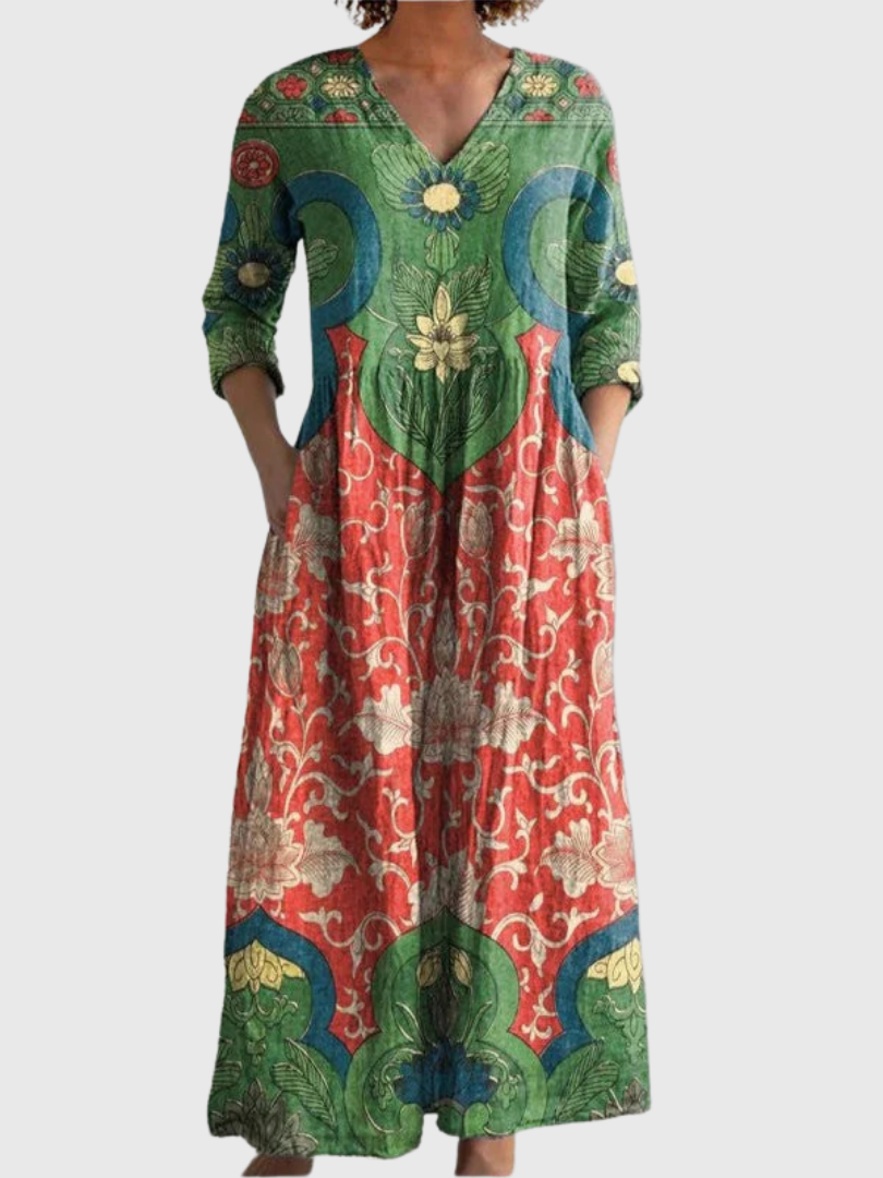 Elyressa | Vintage Floral Maxi Dress