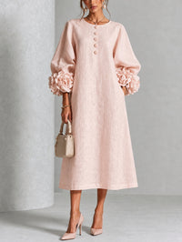 LILIANA - ELEGANT FLORAL MIDI DRESS