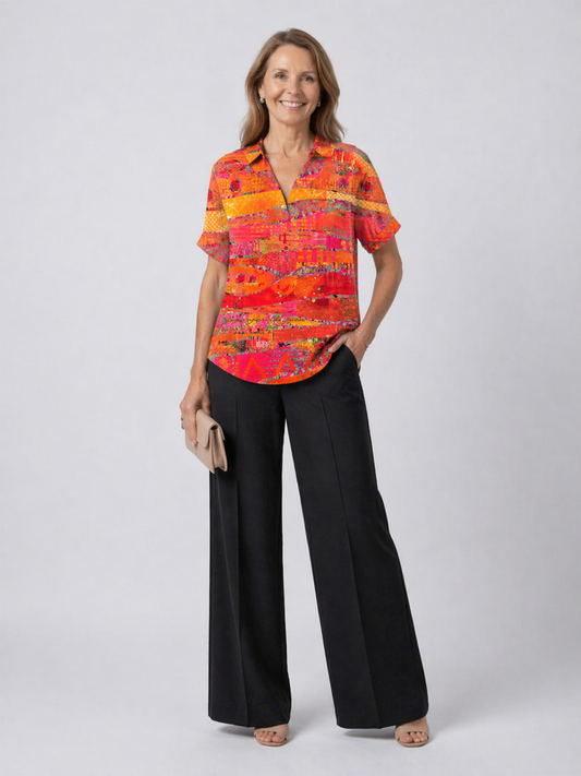 Isla | Abstract Print Shirt