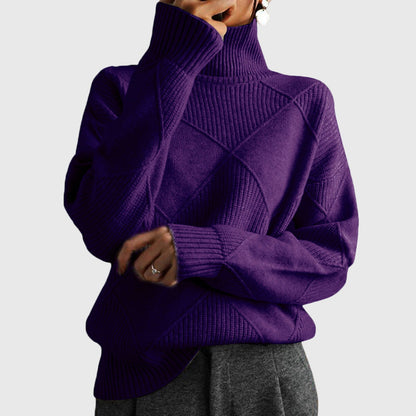 Annelise | Diamond-Knit Turtleneck