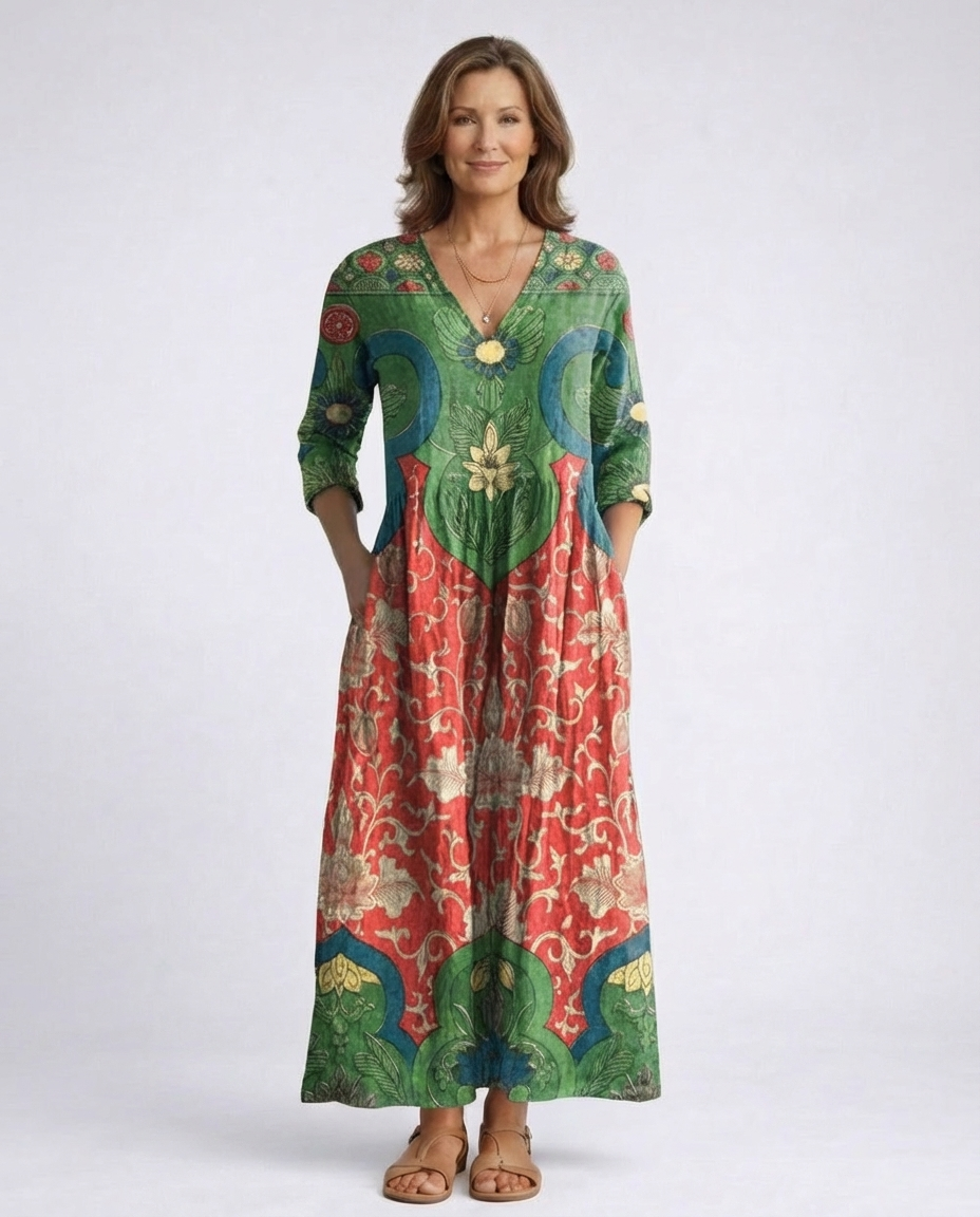 Elyressa | Vintage Floral Maxi Dress