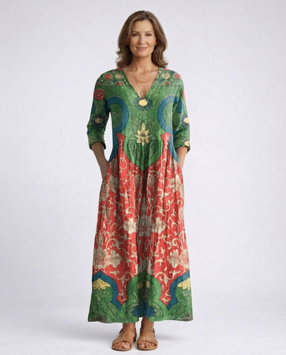 Elyressa | Vintage Floral Maxi Dress