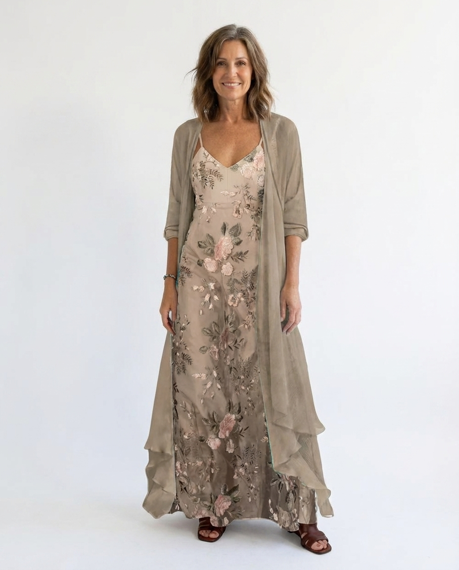 Bryleigh | Elegant Maxi Dress Two-Piece Set