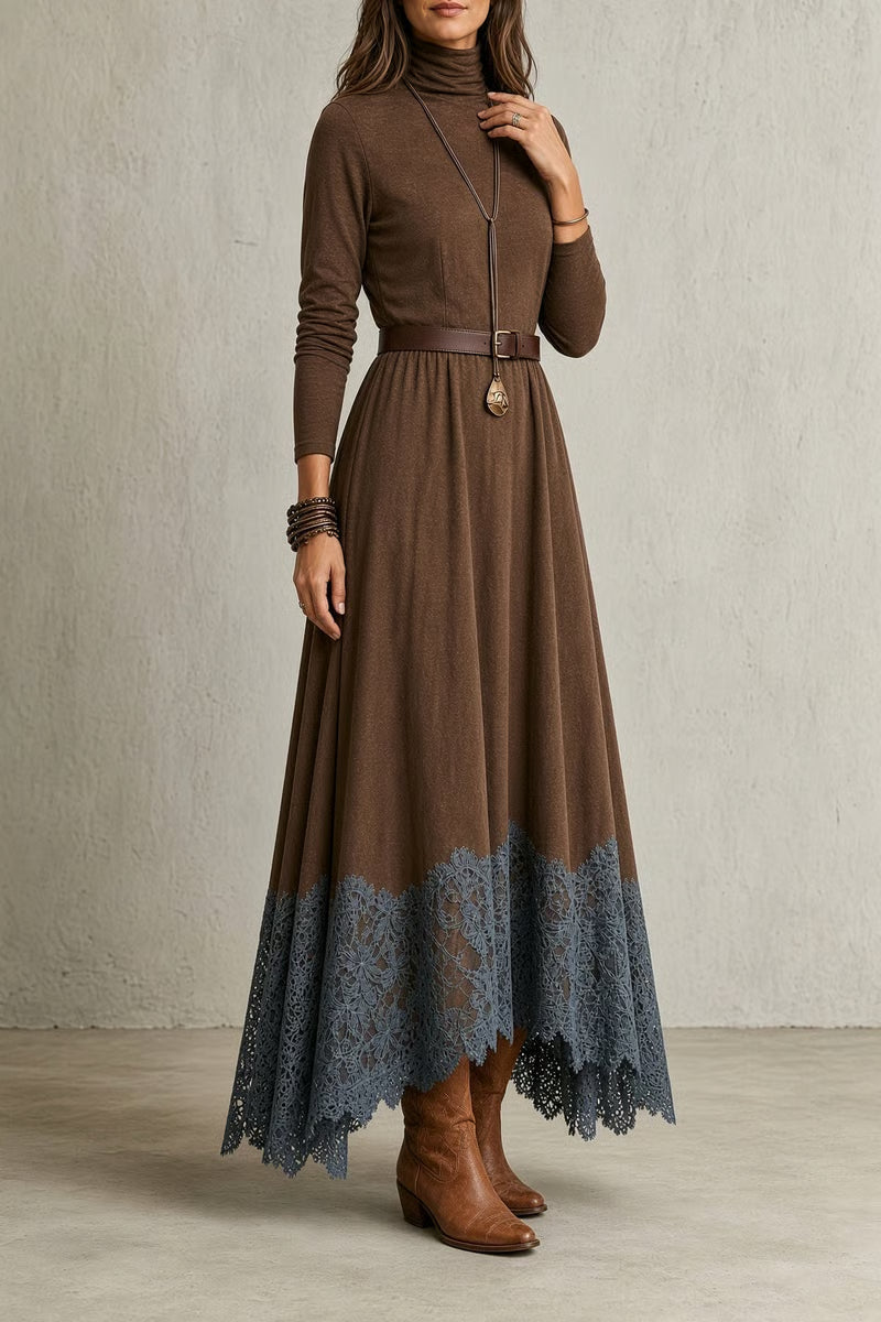 Abigail | Lace-Hem Maxi Dress