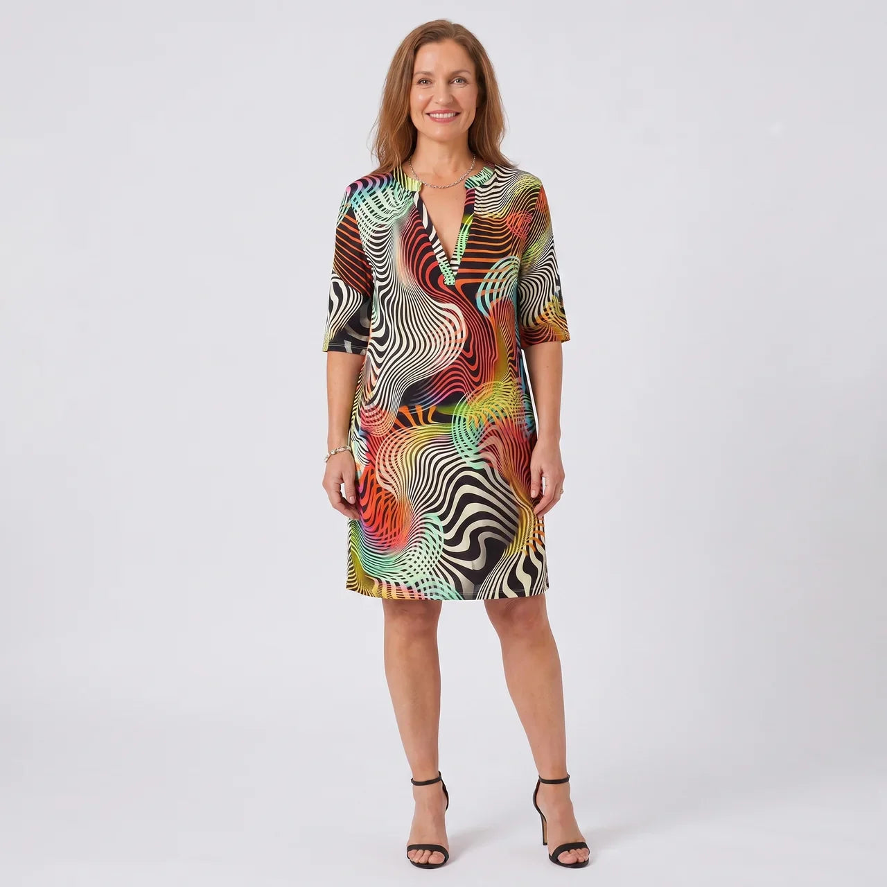 Jessica™ | Colorful V-neck Dress