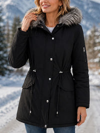 Aluna | Elegant Faux Fur Hooded Winter Parka