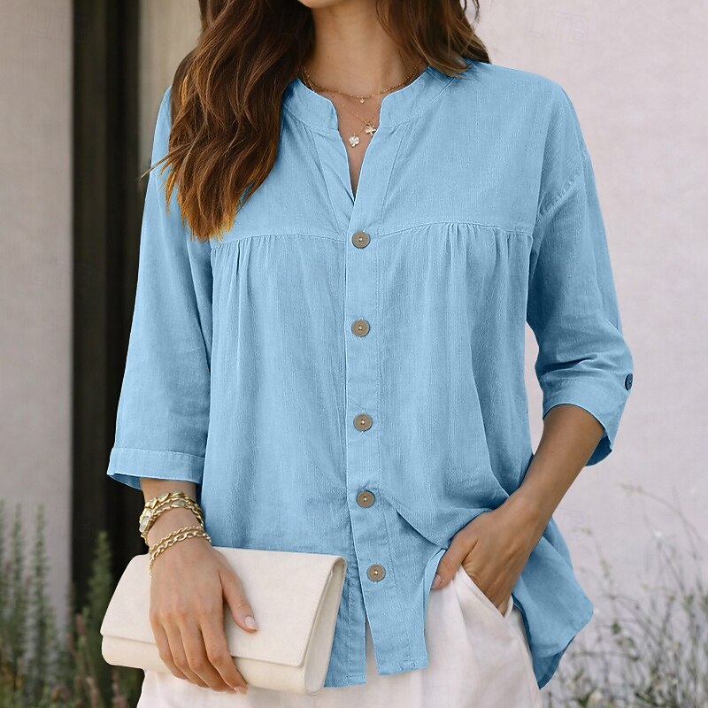 Solevia™ | Relaxed Fit Linen Shirt