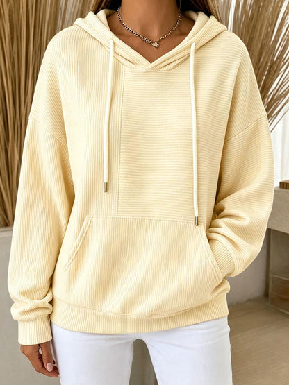 Victoria™ | Knit Pullover Hoodie With Kangaroo Pocket