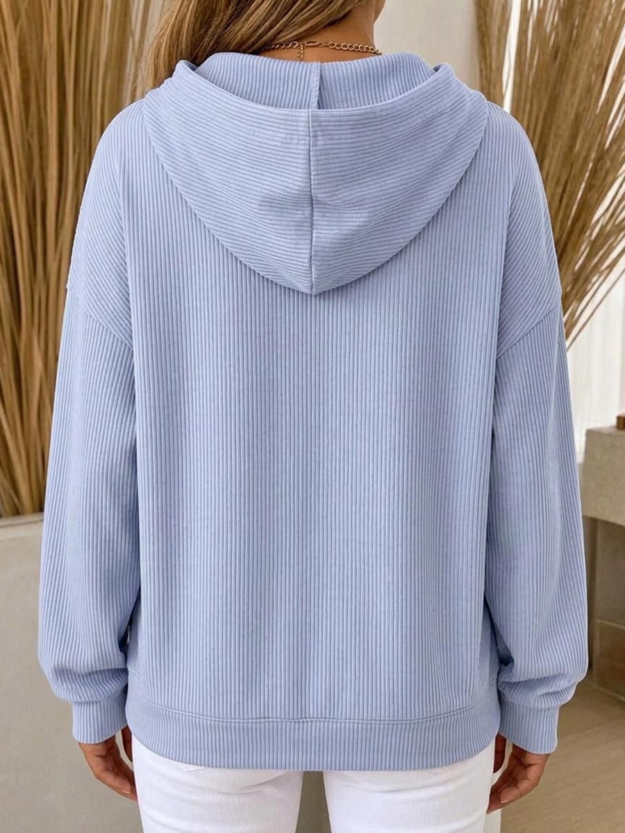 Victoria™ | Knit Pullover Hoodie With Kangaroo Pocket