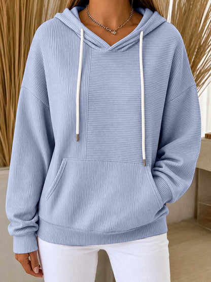 Victoria™ | Knit Pullover Hoodie With Kangaroo Pocket