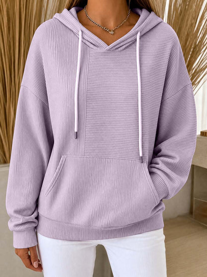 Victoria™ | Knit Pullover Hoodie With Kangaroo Pocket