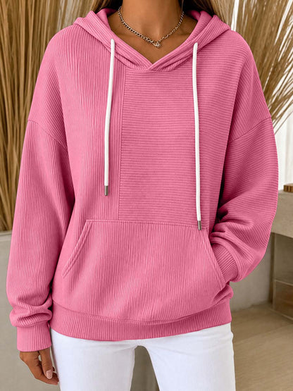 Victoria™ | Knit Pullover Hoodie With Kangaroo Pocket