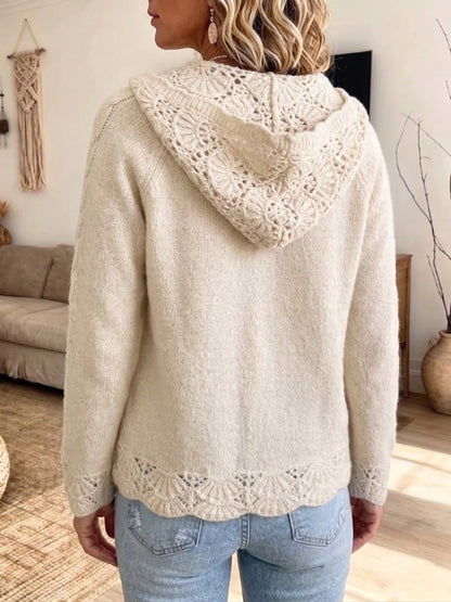 Charlotte™ | Classic Crochet Detail Knit Cardigan