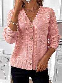 Joyce | Vintage Cable Knit Button Cardigan