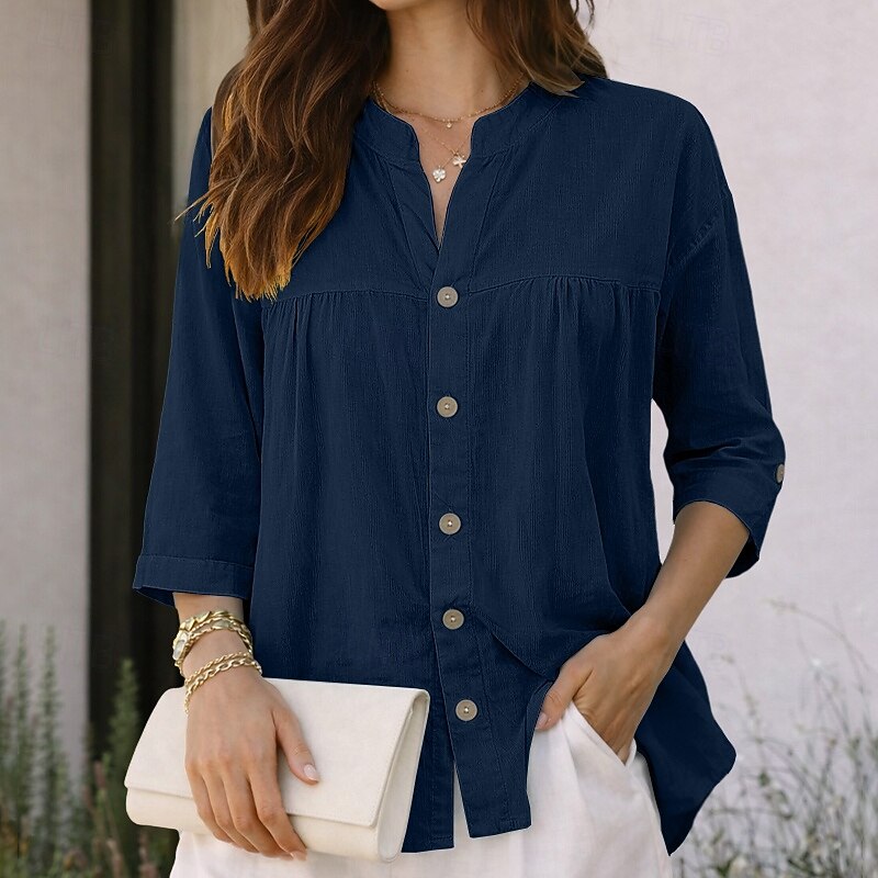 Solevia™ | Relaxed Fit Linen Shirt