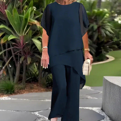Jorellea™ | Draped Palazzo 2-piece Set
