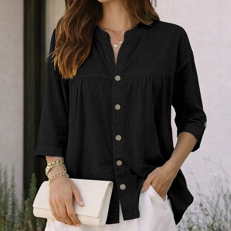 Solevia™ | Relaxed Fit Linen Shirt