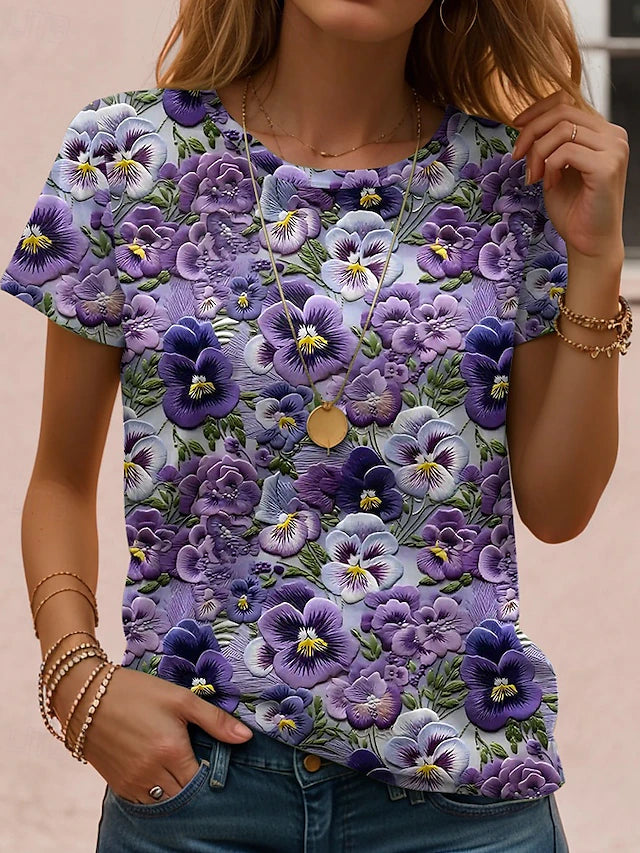Luciana™ | Casual Floral Summer T-Shirt